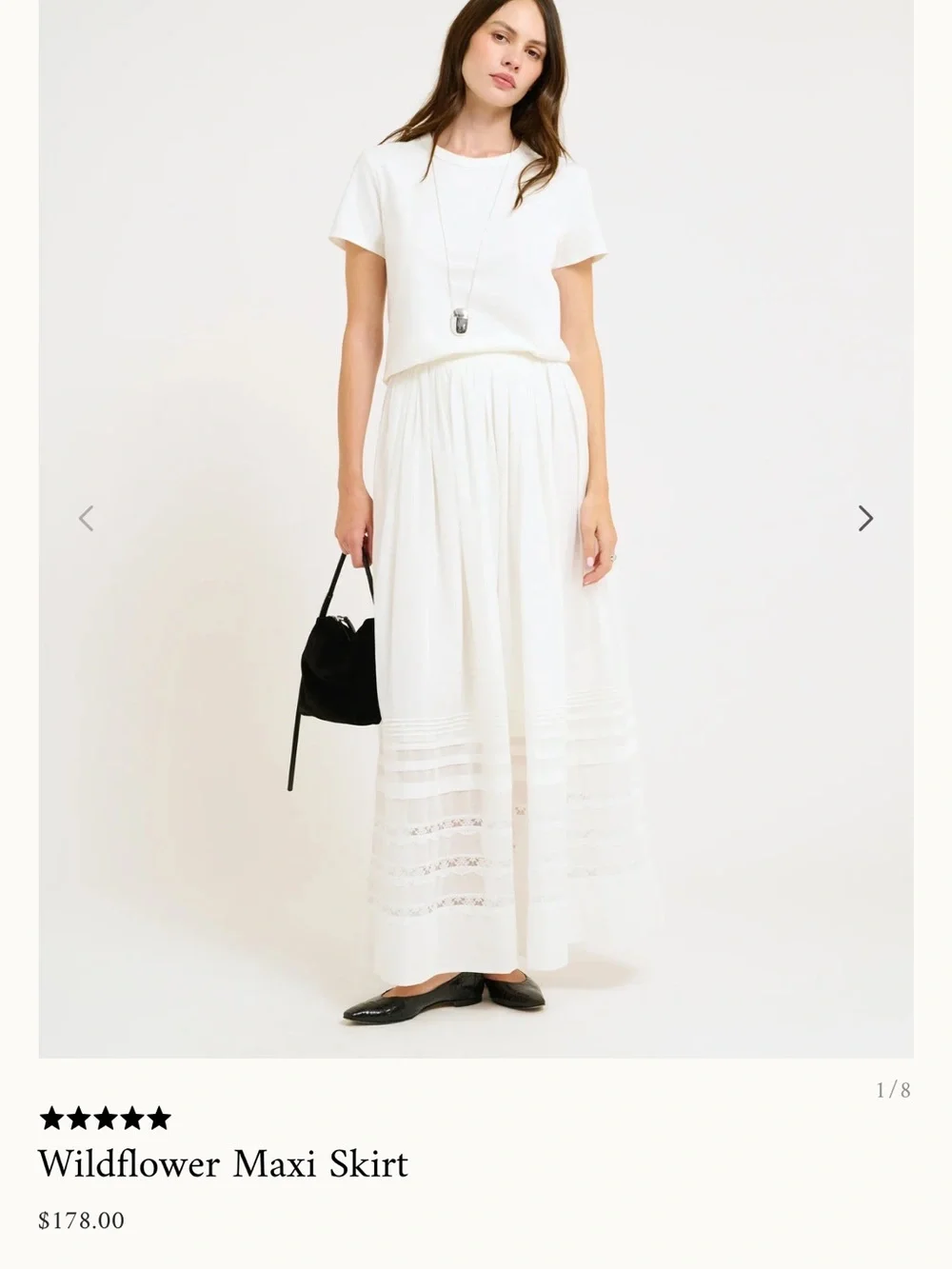 Wildflowers White Maxi Skirt Rumored - Picture 1 of 7